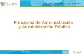 CONTRALORIA GENERAL DEL ESTADO Principios de Administración y Administración Pública.