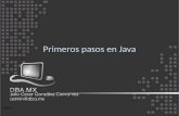 Indice Primeros pasos en Java. Indice Java como lenguaje de programación Java Development Kit El primer objeto. El método main Paquetes 2.