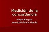 Medición de la concordancia Preparado por: Juan José García García.