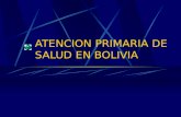 ATENCION PRIMARIA DE SALUD EN BOLIVIA. DECADA DEL 80 Su implementacion está circunscrita a los cambios politicos, sociales y economicos.