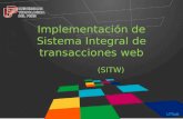 Implementación de Sistema Integral de transacciones web (SITW) UTSoft.