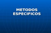 METODOS ESPECIFICOS. Método Heurístico: estrategias generales de resolución y reglas de decisión utilizadas por los solucionadores de problemas, basadas.