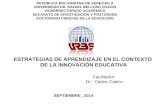 REPUBLICA BOLIVARIANA DE VENEZUELA UNIVERSIDAD DR. RAFAEL BELLOSO CHACIN VICERRRECTORADO ACADÈMICO DECANATO DE INVESTIGACION Y POSTGRADO DOCTORADO CIENCIAS.