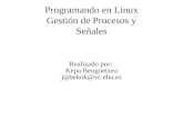 Programando en Linux Gestión de Procesos y Señales Realizado por: Kepa Bengoetxea jipbekok@vc.ehu.es.