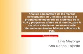 Presentado por: Lina Mayorga Ana Karina Fajardo Análisis comparativo de los marcos conceptuales en Ciencias Básicas del programa de Ingeniería de Sistemas.
