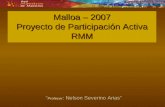 “ Profesor : Nelson Severino Arias” Malloa – 2007 Proyecto de Participación Activa RMM.