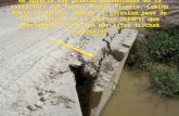 Se aprecia las grietas presentadas en la estructura del Puente Puerto Pizarro, Camino hacia La Bocana, debido al excesivo peso de las cisternas de la Empresa.