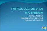ESPECIALIDAD Ingeniería Civil Industrial Ingeniería Comercial.
