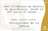 Red Colombiana de Objetos de Aprendizaje, desde la RVT hacia el mundo. ANDRÉS CHIAPPE LAVERDE. Universidad de La Sabana andres.chiappe@unisabana.edu.co.