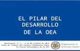 Washington, D. C., a 18 de octubre de 2013 Grupo de Trabajo del Consejo Permanente sobre la Visión Estratégica de la OEA EL PILAR DEL DESARROLLO DE LA.