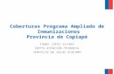 Coberturas Programa Ampliado de Inmunizaciones Provincia de Copiapó FANNY LÓPEZ ALFARO DEPTO.ATENCIÓN PRIMARIA SERVICIO DE SALUD ATACAMA.