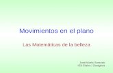 Movimientos en el plano Las Matemáticas de la belleza José María Sorando IES Elaios / Zaragoza.