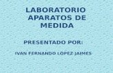 LABORATORIO APARATOS DE MEDIDA PRESENTADO POR: IVAN FERNANDO LÒPEZ JAIMES.