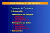 Introducción Transporte de Solutos Transporte de Solutos Procesos Procesos Ecuaciones Ecuaciones Condiciones de contorno Condiciones de contorno Problemas.