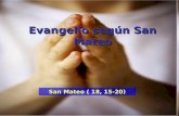 Evangelio según San Mateo San Mateo ( 18, 15-20)
