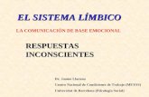 EL SISTEMA LÍMBICO LA COMUNICACIÓN DE BASE EMOCIONAL RESPUESTAS INCONSCIENTES Dr. Jaume Llacuna Centro Nacional de Condiciones de Trabajo (MEYSS) Universitat.
