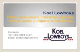 Koel Lowboys Fletes: maquinaría industrial, agrícola, construcción y objetos voluminosos. Contacto: Tel.: (33) 3693 0127 email: contacto@koel.mx.