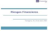 Riesgos Financieros Cartagena, 23 y 24 de abril, 2009.