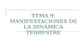 TEMA 9: MANIFESTACIONES DE LA DINÁMICA TERRESTRE.