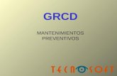 GRCD MANTENIMIENTOS PREVENTIVOS. GRCD Aplicación que permite al usuario la gestión de las fichas de mantenimiento de la maquinaria de la planta, su planificación.