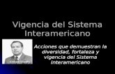 Vigencia del Sistema Interamericano Acciones que demuestran la diversidad, fortaleza y vigencia del Sistema Interamericano Enrique Castillo.