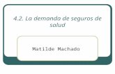 4.2. La demanda de seguros de salud Matilde Machado.