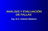 ANÁLISIS Y EVALUACIÓN DE FALLAS Ing. M.S. Antonio Medrano.