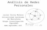 Análisis de Redes Personales Javier Ávila Molero Universidad Autónoma de Barcelona Grupo investigación Egoredes .