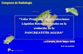 “Valor Pronóstico de las Colecciones Líquidas Retroperitoneales en la evolución de la PANCREATITIS AGUDA” La Coruña, 28-31 Mayo- 2010 Congreso de Radiología.