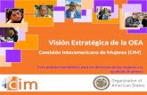 Visión Estratégica de la OEA Comisión Interamericana de Mujeres (CIM) Foro político hemisférico para los derechos de las mujeres y la igualdad de género.