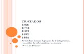 TRATADOS 1866 1874 1881 1883 1884 Actividad: formar 5 grupos de 8 integrantes, recopilan la información y exponen. *Nota de Proceso.