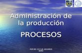 POR DR. C.P./ LIC. EDUARDO BARG Administración de la producción PROCESOS.
