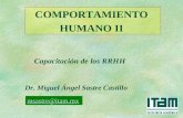 COMPORTAMIENTO HUMANO II Dr. Miguel Ángel Sastre Castillo Capacitación de los RRHH msastre@itam.mx.
