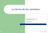 Dr. José H Sahián 1 La forma de los contratos Unidad Nro. 5 Punto 1.