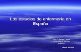 Los estudios de enfermería en España Lluís F. Sanjuan i Nebot Universitat de València lsn@uv.es Marzo de 2008.