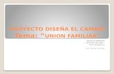 PROYECTO DISEÑA EL CAMBIO Tema: “ UNION FAMILIAR” ESCUELA PRIMARIA “ AGUSTIN MELGAR “ Turno Vespertino CICLO ESCOLAR 2011-2012.