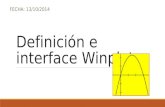 Definición e interface Winplot FECHA: 13/10/2014.