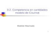 1 3.2. Competencia en cantidades modelo de Cournot Matilde Machado.
