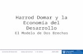 Economía del Desarrollo www2.uah.es/econC. M. Gómez 2005-2006 Harrod Domar y la Economía del Desarrollo El Modelo de Dos Brechas.