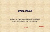 BIOLOGIA BLGO. JAVIER CARDENAS TENORIO FAC. CIENCIAS DE LA SALUD PRIMERA CLASE PRIMERA CLASE.