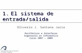 Oliverio J. Santana Jaria Periféricos e Interfaces Ingeniería en Informática Curso 2007 – 2008 1.El sistema de entrada/salida.