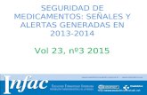 Http:// SEGURIDAD DE MEDICAMENTOS: SEÑALES Y ALERTAS GENERADAS EN 2013-2014 Vol 23, nº3 2015.