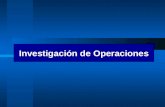 Investigación de Operaciones. INTRODUCCIÓN A LA INVESTIGACIÓN DE OPERACIONES (I de O) Actualmente la administración está funcionando en un ambiente de.