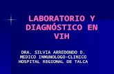 LABORATORIO Y DIAGNÓSTICO EN VIH DRA. SILVIA ARREDONDO D. MEDICO INMUNOLOGO-CLINICO HOSPITAL REGIONAL DE TALCA.