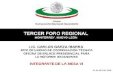 MESA VI Colaboración y Coordinación Intergubernamentales TERCER FORO REGIONAL MONTERREY, NUEVO LEÓN LIC. CARLOS GARZA IBARRA JEFE DE UNIDAD DE COORDINACIÓN.