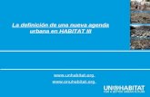 La definición de una nueva agenda urbana en HABITAT III  .