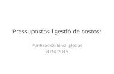 Pressupostos i gestió de costos: Purificación Silva Iglesias 2014/2015.