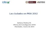 Las ciudades en PISA 2012 Adriana Molina M. Oficina de Investigación ICFES Manizales, marzo de 2014.