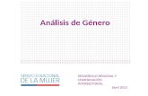 Análisis de Género DESARROLLO REGIONAL Y COORDINACIÓN INTERSECTORIAL Abril 2015.