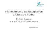 Planeamiento Estratégico en Clubes de Futbol Dr.Ariel Canteros L.E.Raúl Carrasco Baudrand Septiembre 2009.